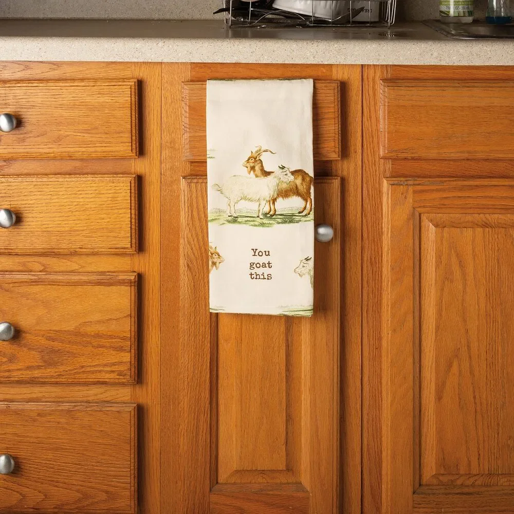 You Goat This Dish Cloth Towel | Cotten Linen Novelty Tea Towel | Cute Kitchen